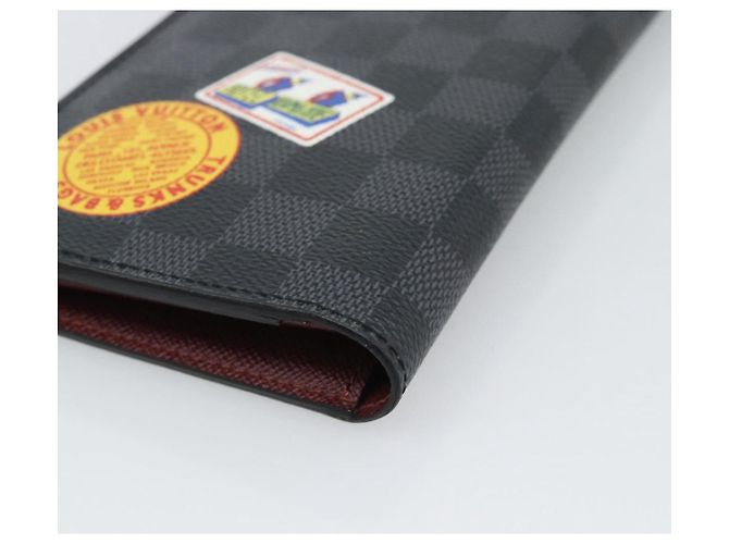 LOUIS VUITTON Damier Graphite Porte Feuille Brother Long Wallet LV Auth 189789M Damier ebene - vista 15