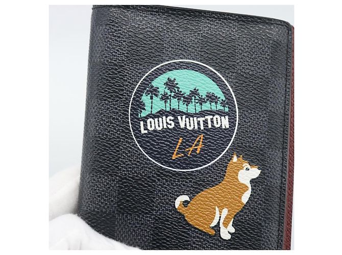 LOUIS VUITTON Damier Graphite Porte Feuille Brother Long Wallet LV Auth 189789M Damier ebene - vista 17