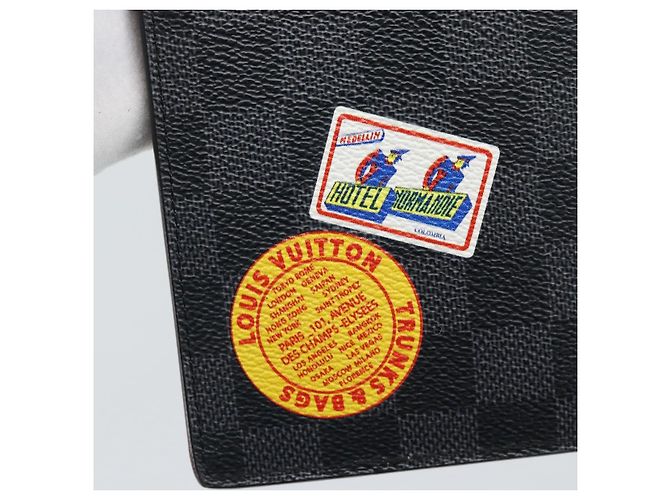 LOUIS VUITTON Damier Graphite Porte Feuille Brother Long Wallet LV Auth 189789M Damier ebene - vista 20