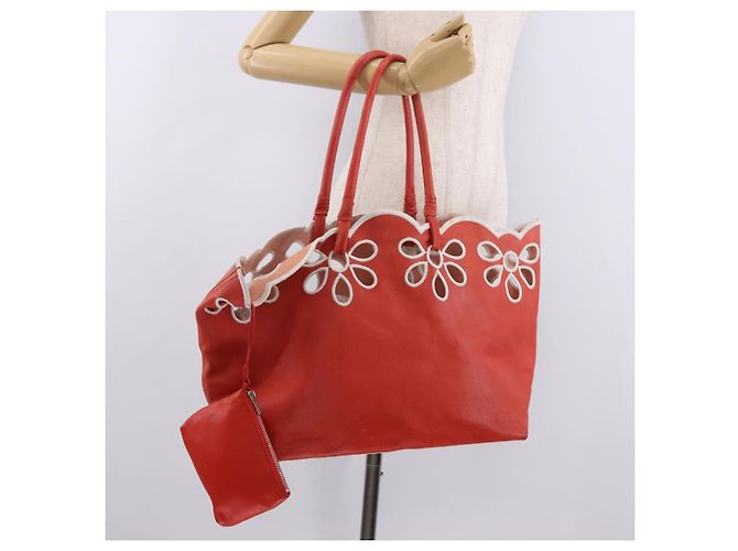 Céline CELINE Tote Bag Leder Orange Auth bs35811A - Ansicht 26