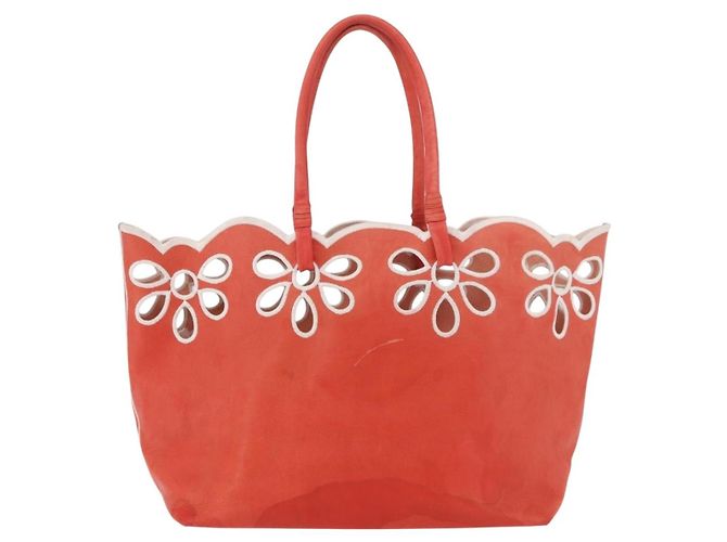 Céline CELINE Tote Bag Leder Orange Auth bs35811A - Ansicht 3