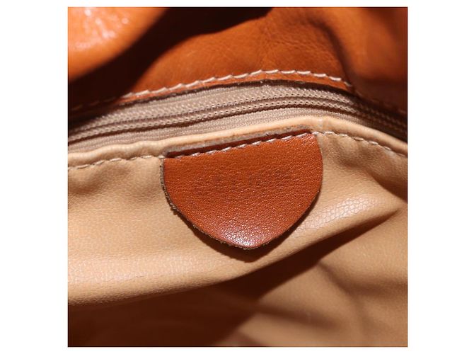 Céline Borsa a coulisse CELINE Triomphe in pelle marrone Auth 190563 - vista 16