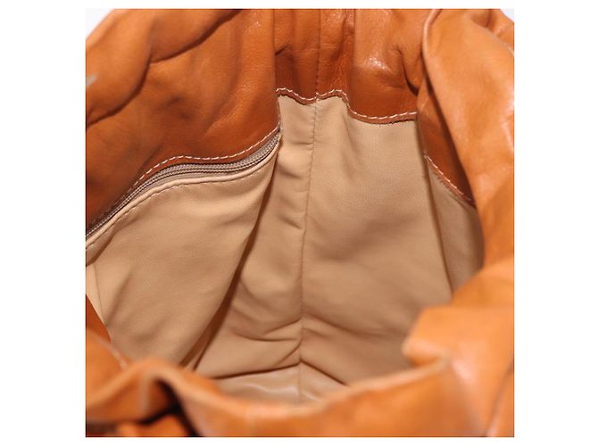 Céline Borsa a coulisse CELINE Triomphe in pelle marrone Auth 190563 - vista 18