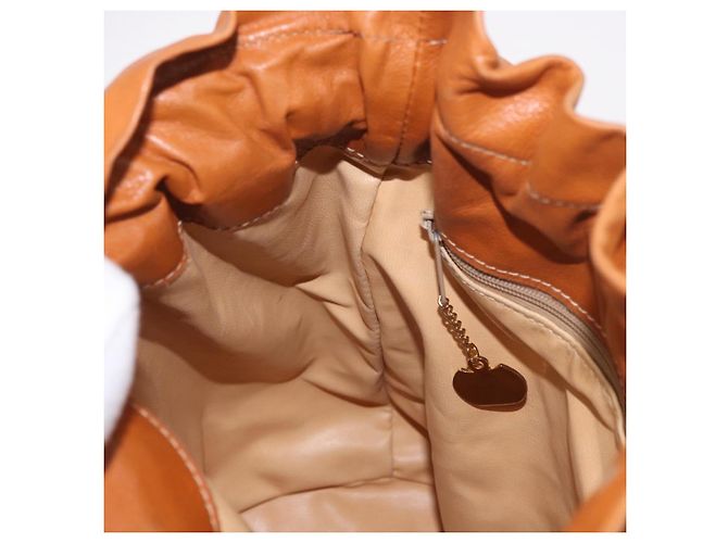 Céline Borsa a coulisse CELINE Triomphe in pelle marrone Auth 190563 - vista 19
