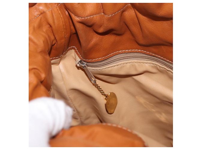 Céline Borsa a coulisse CELINE Triomphe in pelle marrone Auth 190563 - vista 20