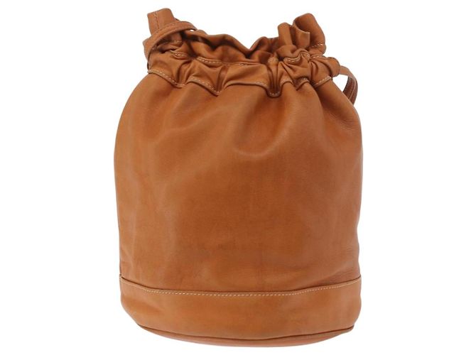Céline Borsa a coulisse CELINE Triomphe in pelle marrone Auth 190563 - vista 3