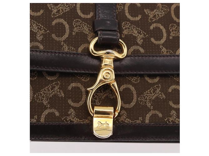 Céline Borsa a Spalla CELINE C Saluki Marrone Oro Auth bs35956 D'oro - vista 14