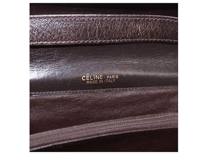 Céline Borsa a Spalla CELINE C Saluki Marrone Oro Auth bs35956 D'oro - vista 16