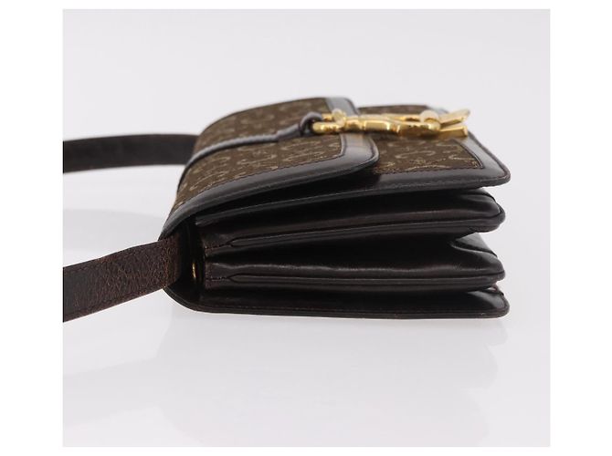 Céline Borsa a Spalla CELINE C Saluki Marrone Oro Auth bs35956 D'oro - vista 5