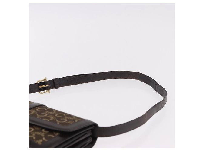 Céline Borsa a Spalla CELINE C Saluki Marrone Oro Auth bs35956 D'oro - vista 8