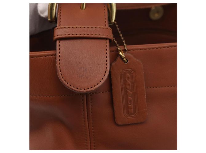 Borsa Tote Coach in pelle marrone oro Auth 190783 D'oro - vista 15