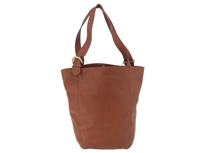 Borsa Tote Coach in pelle marrone oro Auth 190783 D'oro - vista 3