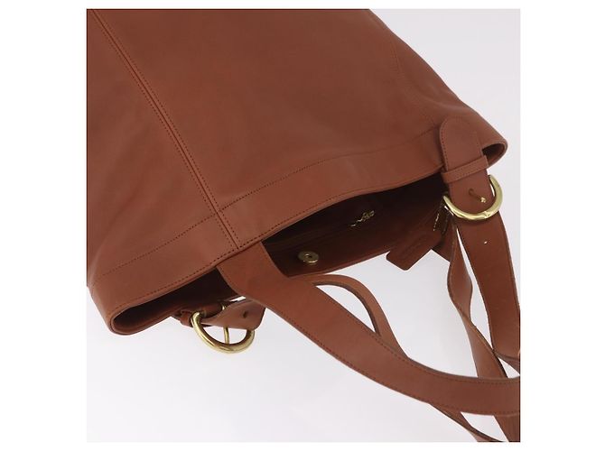 Borsa Tote Coach in pelle marrone oro Auth 190783 D'oro - vista 6