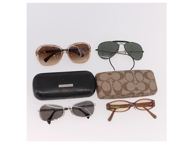 Dolce & Gabbana Occhiali da sole DOLCE&GABBANA Coach plastica metallo 4 Set Black Brown Auth bs35726 Marrone Nero - vista 26