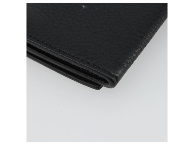 GUCCI Card Case Leather Black Silver Auth 189021A Silvery - view 11