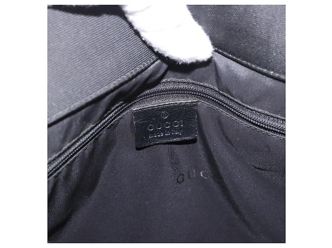 GUCCI Bamboo Canvas Tote Bag Schwarz Silber 002 1016 Auth 187874 - Ansicht 16