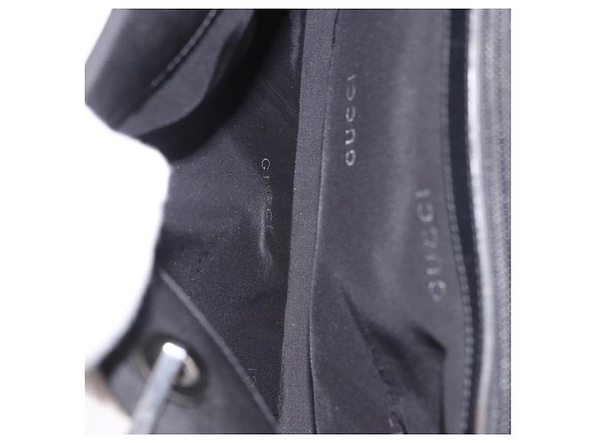 GUCCI Bamboo Canvas Tote Bag Schwarz Silber 002 1016 Auth 187874 - Ansicht 20
