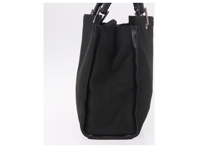 GUCCI Bamboo Canvas Tote Bag Schwarz Silber 002 1016 Auth 187874 - Ansicht 5