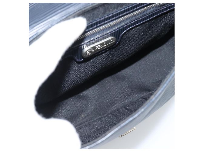 Borsa a Spalla FENDI in Pelle Blu Navy e Argento Auth ep14920A - vista 16