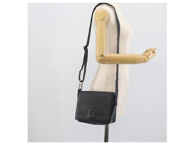 Borsa a Spalla FENDI in Pelle Blu Navy e Argento Auth ep14920A - vista 22
