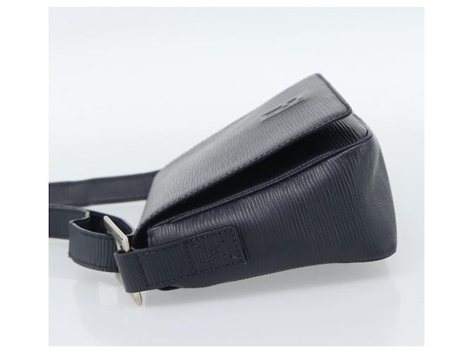 Borsa a Spalla FENDI in Pelle Blu Navy e Argento Auth ep14920A - vista 4