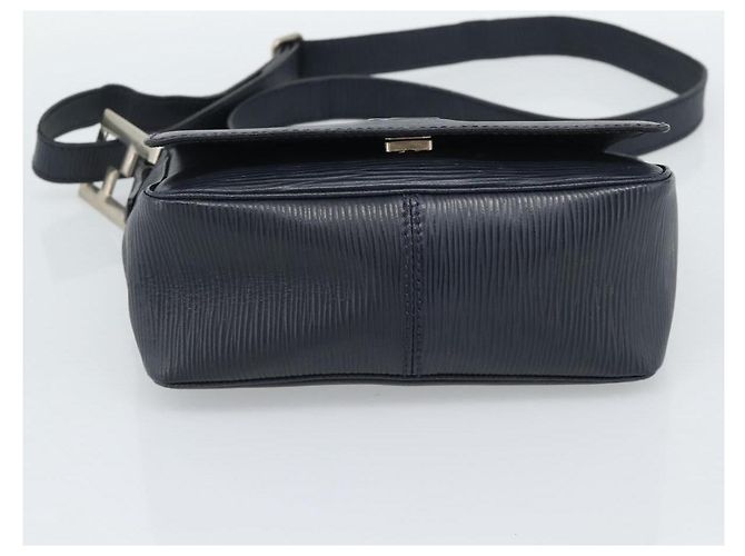 Borsa a Spalla FENDI in Pelle Blu Navy e Argento Auth ep14920A - vista 9