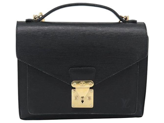 LOUIS VUITTON Epi Monceau 28 Hand Bag Black M52122 LV Auth ka5007 Nero - vista 13