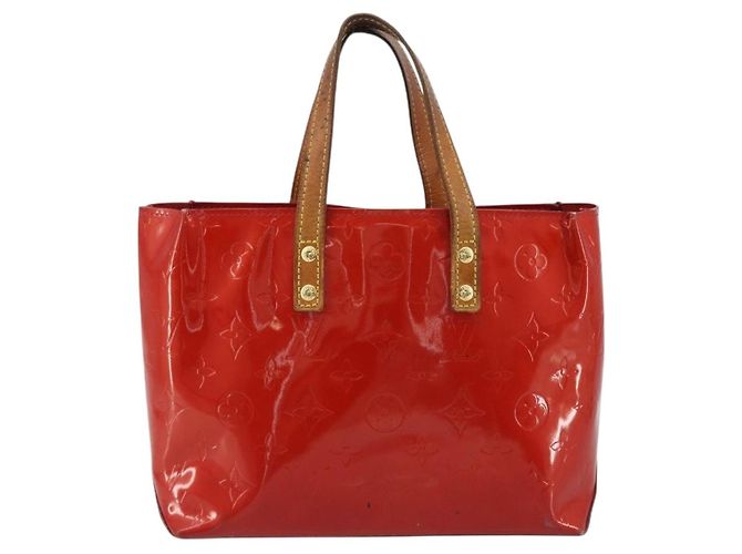 LOUIS VUITTON Monogram Vernis Reade PM Handtasche Rouge M91088 LV Auth 189168 Rot - Ansicht 2