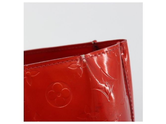 LOUIS VUITTON Monogram Vernis Reade PM Handtasche Rouge M91088 LV Auth 189168 Rot - Ansicht 9
