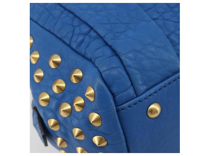 Borsa MCM in pelle 2way Blu Oro Auth 189551A D'oro - vista 13