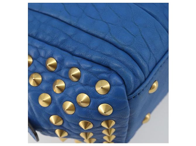 Borsa MCM in pelle 2way Blu Oro Auth 189551A D'oro - vista 15