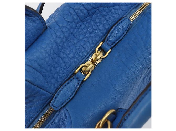 Borsa MCM in pelle 2way Blu Oro Auth 189551A D'oro - vista 16