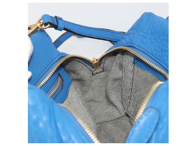 Borsa MCM in pelle 2way Blu Oro Auth 189551A D'oro - vista 19