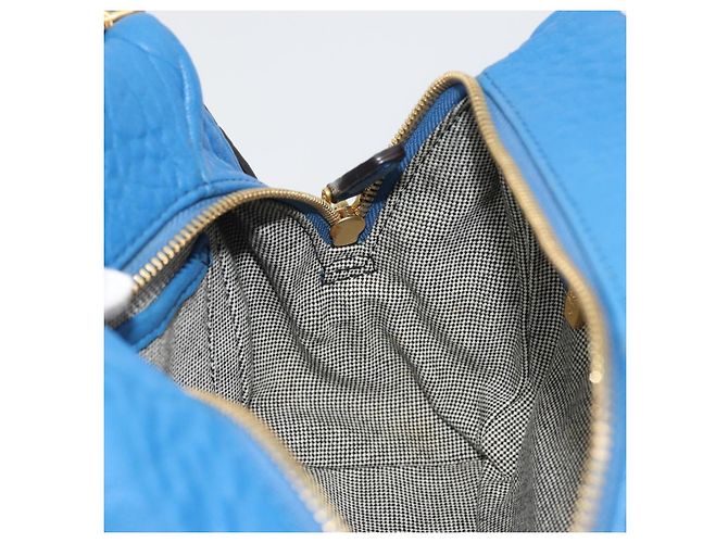 Borsa MCM in pelle 2way Blu Oro Auth 189551A D'oro - vista 20