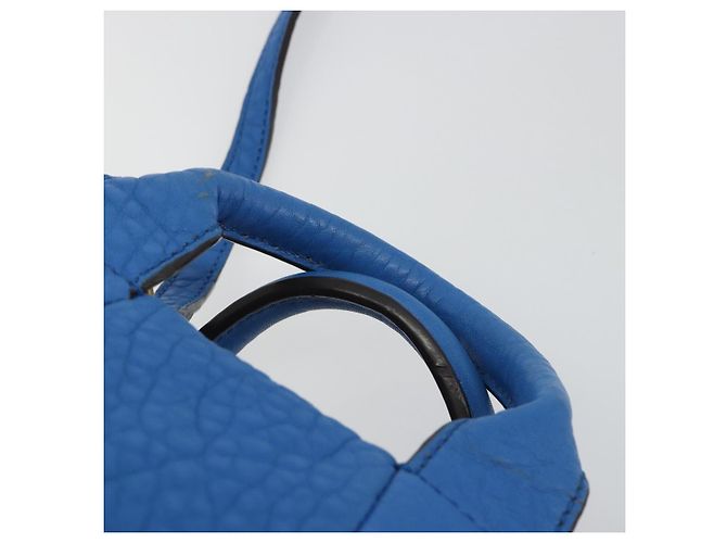 Borsa MCM in pelle 2way Blu Oro Auth 189551A D'oro - vista 8