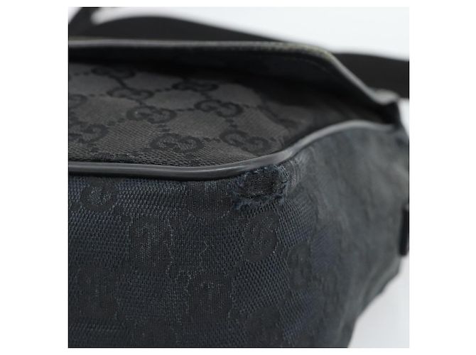 Borsa a Spalla GUCCI GG Canvas Nera 28562 Auth bs35748 Nero Argento - vista 10