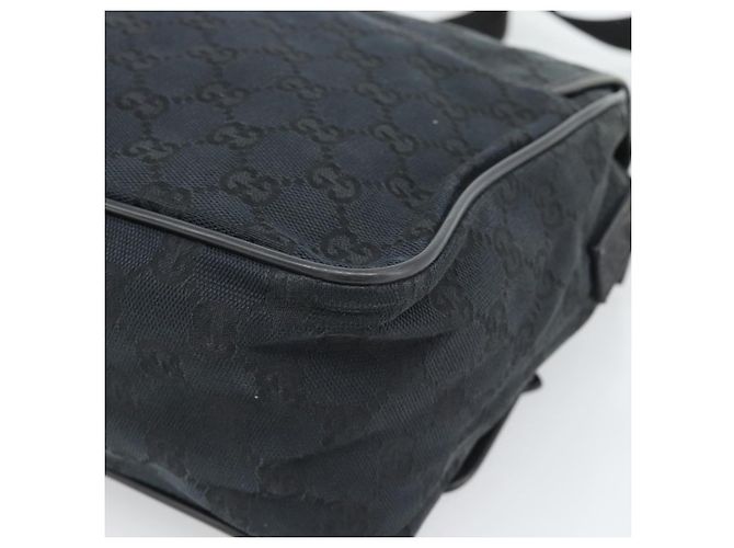 Borsa a Spalla GUCCI GG Canvas Nera 28562 Auth bs35748 Nero Argento - vista 12