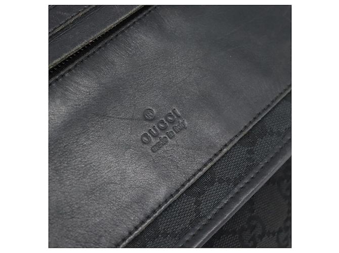 Borsa a Spalla GUCCI GG Canvas Nera 28562 Auth bs35748 Nero Argento - vista 15