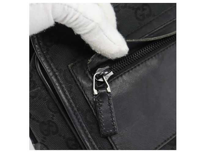 Borsa a Spalla GUCCI GG Canvas Nera 28562 Auth bs35748 Nero Argento - vista 16