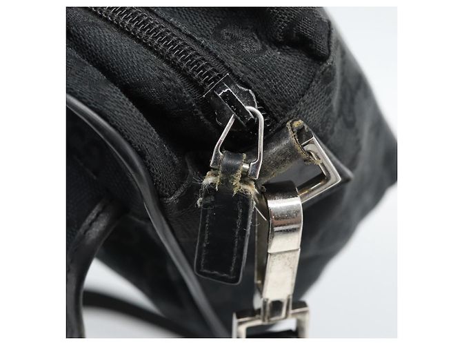 Borsa a Spalla GUCCI GG Canvas Nera 28562 Auth bs35748 Nero Argento - vista 18