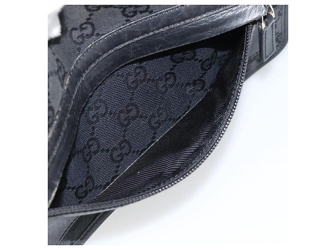Borsa a Spalla GUCCI GG Canvas Nera 28562 Auth bs35748 Nero Argento - vista 24