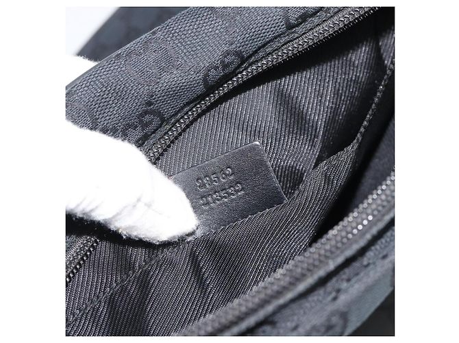 Borsa a Spalla GUCCI GG Canvas Nera 28562 Auth bs35748 Nero Argento - vista 25