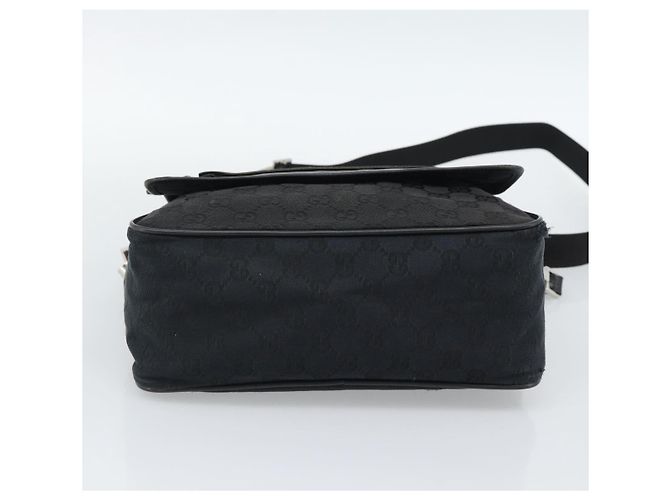 Borsa a Spalla GUCCI GG Canvas Nera 28562 Auth bs35748 Nero Argento - vista 9