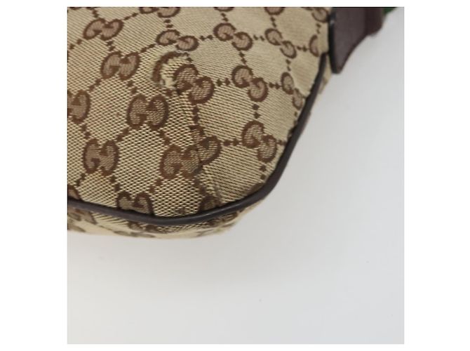 Borsa a tracolla GUCCI GG Canvas Web Sherry Line Beige Argento 189749 Auth mr2613 - vista 10