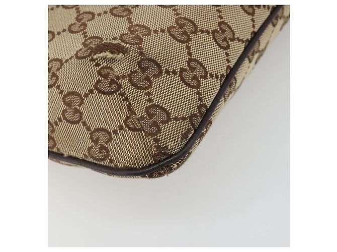 Borsa a tracolla GUCCI GG Canvas Web Sherry Line Beige Argento 189749 Auth mr2613 - vista 11