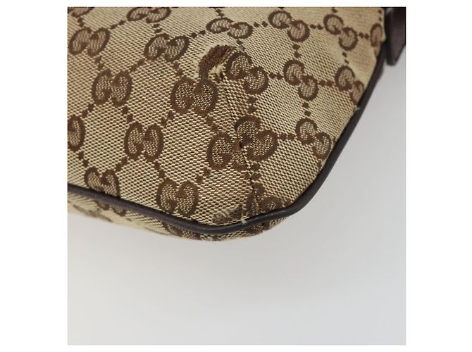 Borsa a tracolla GUCCI GG Canvas Web Sherry Line Beige Argento 189749 Auth mr2613 - vista 12