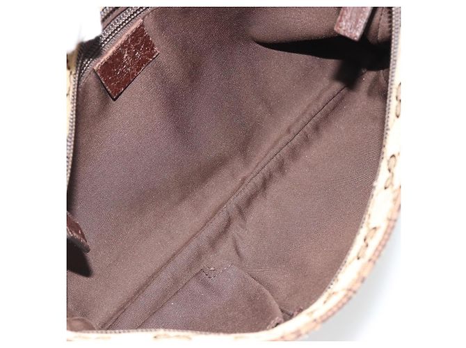 Borsa a tracolla GUCCI GG Canvas Web Sherry Line Beige Argento 189749 Auth mr2613 - vista 18