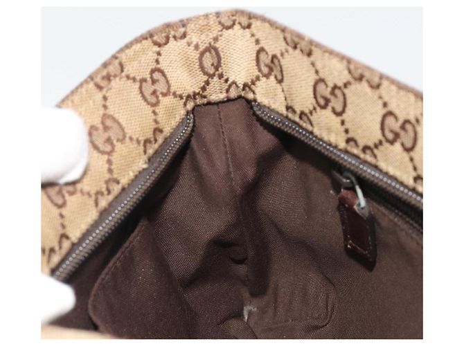 Borsa a tracolla GUCCI GG Canvas Web Sherry Line Beige Argento 189749 Auth mr2613 - vista 20