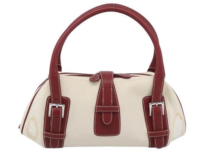 Borsa a mano LOEWE Canvas Beige Argento Auth bs35772 - vista 2