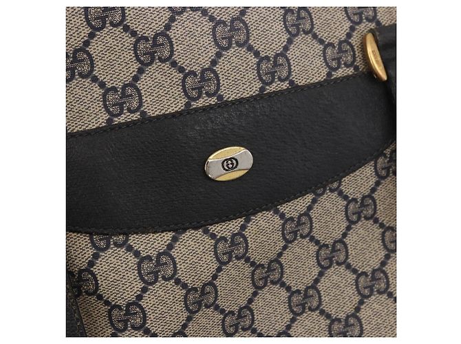 Borsa Tote GUCCI GG Supreme in PVC Blu Navy Oro 39 02 061 Auth 187860 - vista 15